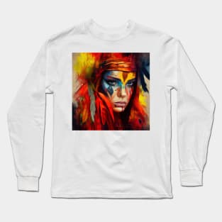 Powerful American Native Woman #1 Long Sleeve T-Shirt